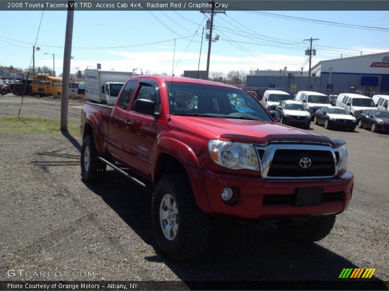 Radiant Red / Graphite Gray 2008 Toyota Tacoma V6 TRD  Access Cab 4x4