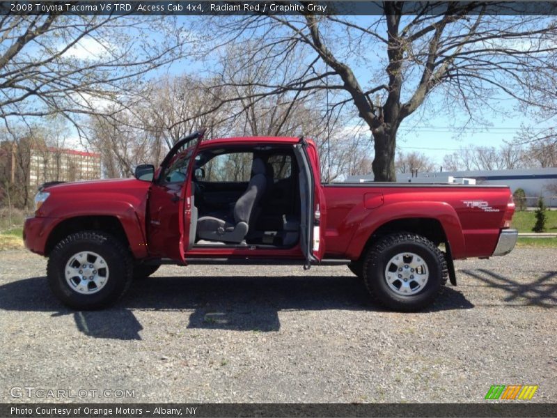 Radiant Red / Graphite Gray 2008 Toyota Tacoma V6 TRD  Access Cab 4x4