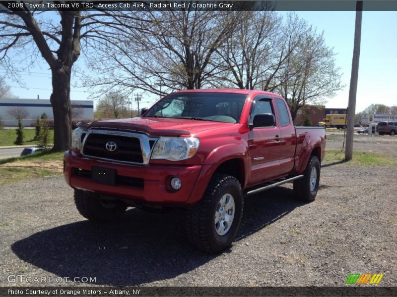Radiant Red / Graphite Gray 2008 Toyota Tacoma V6 TRD  Access Cab 4x4