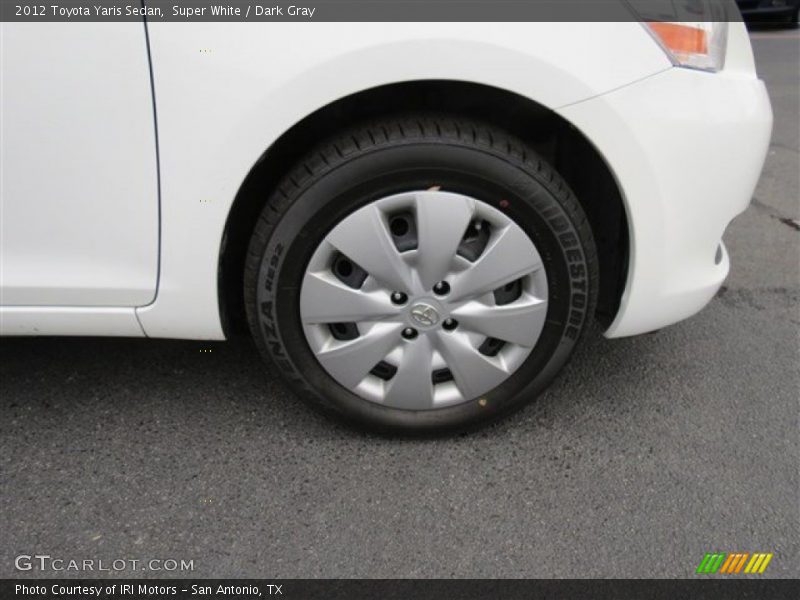 Super White / Dark Gray 2012 Toyota Yaris Sedan