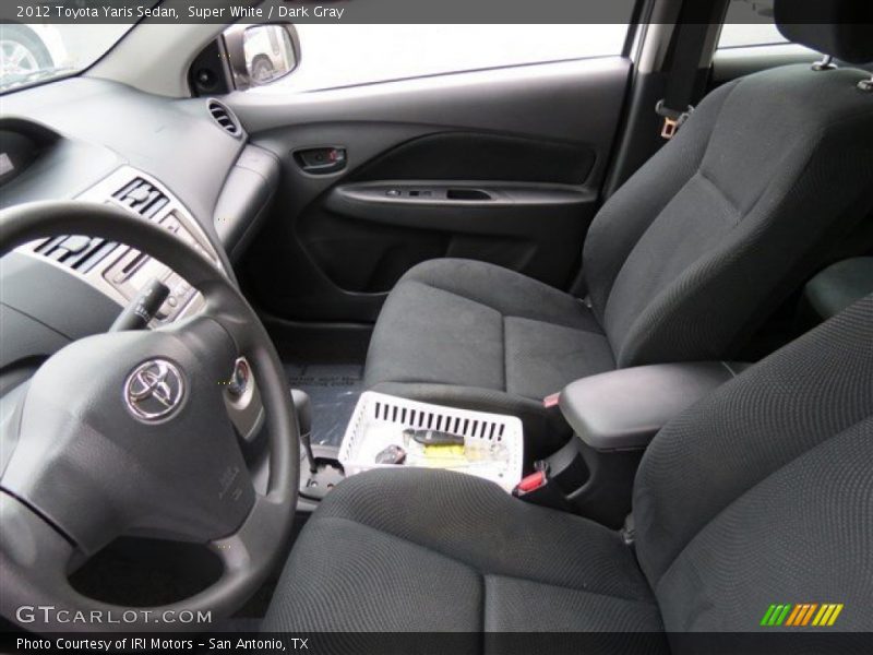 Super White / Dark Gray 2012 Toyota Yaris Sedan