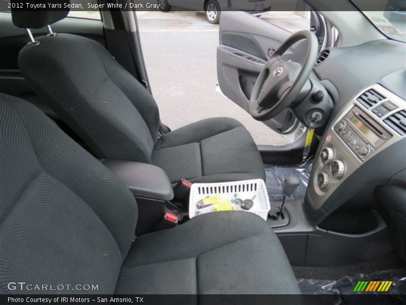 Super White / Dark Gray 2012 Toyota Yaris Sedan