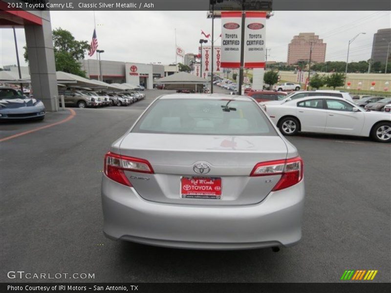 Classic Silver Metallic / Ash 2012 Toyota Camry LE