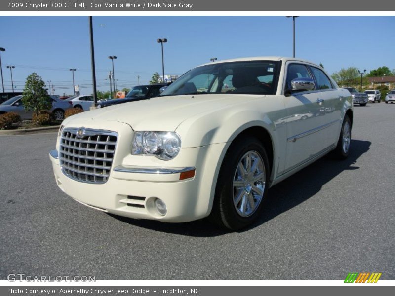 Cool Vanilla White / Dark Slate Gray 2009 Chrysler 300 C HEMI