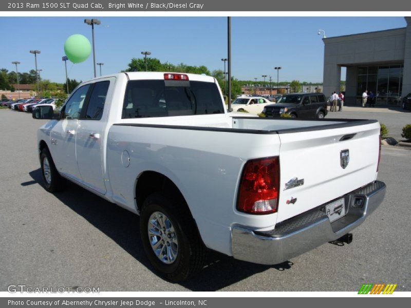 Bright White / Black/Diesel Gray 2013 Ram 1500 SLT Quad Cab