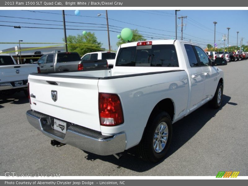 Bright White / Black/Diesel Gray 2013 Ram 1500 SLT Quad Cab