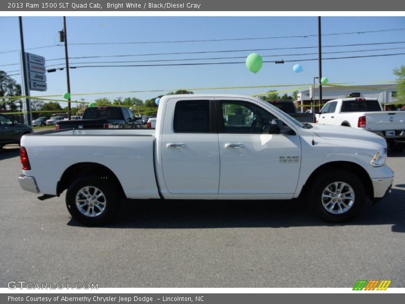 Bright White / Black/Diesel Gray 2013 Ram 1500 SLT Quad Cab