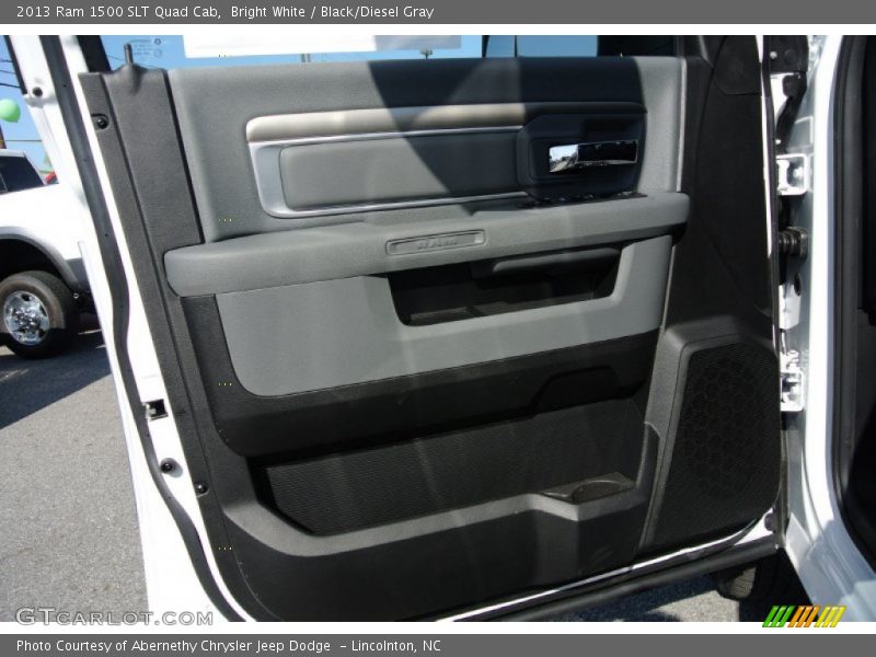 Bright White / Black/Diesel Gray 2013 Ram 1500 SLT Quad Cab
