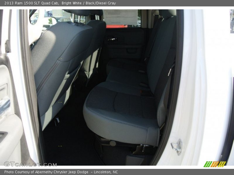 Bright White / Black/Diesel Gray 2013 Ram 1500 SLT Quad Cab