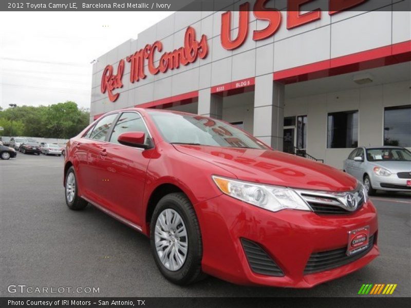 Barcelona Red Metallic / Ivory 2012 Toyota Camry LE