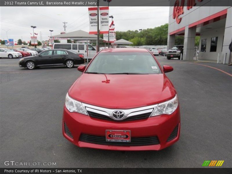 Barcelona Red Metallic / Ivory 2012 Toyota Camry LE