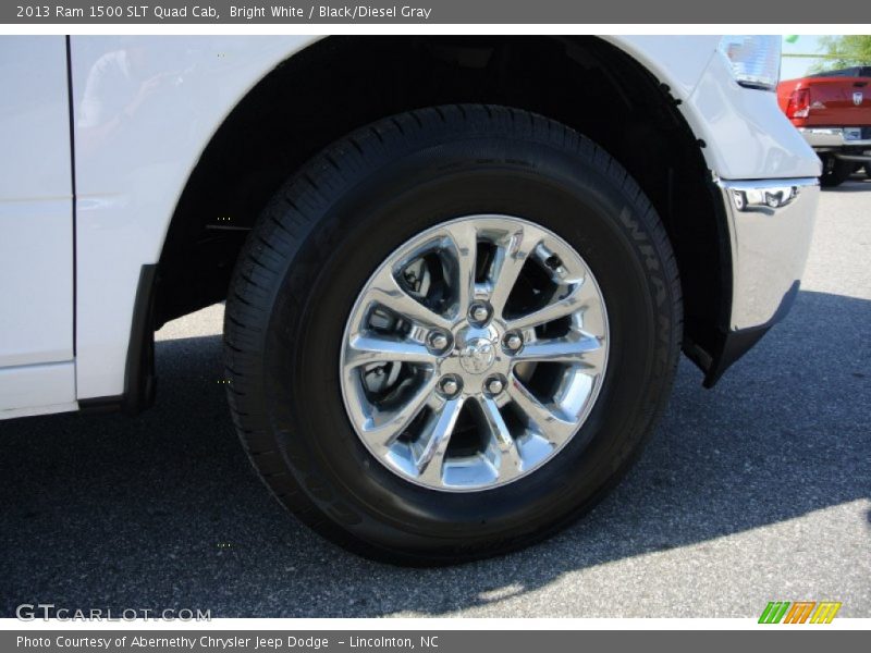 Bright White / Black/Diesel Gray 2013 Ram 1500 SLT Quad Cab