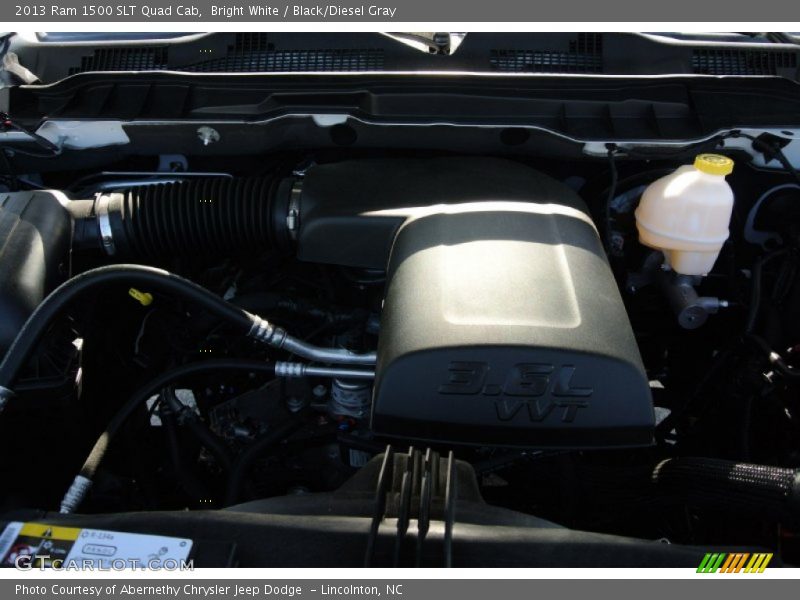Bright White / Black/Diesel Gray 2013 Ram 1500 SLT Quad Cab