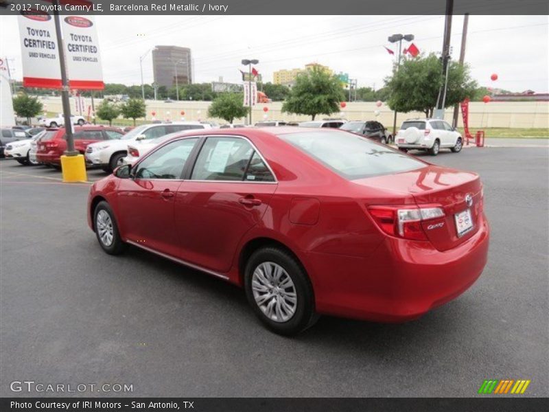 Barcelona Red Metallic / Ivory 2012 Toyota Camry LE