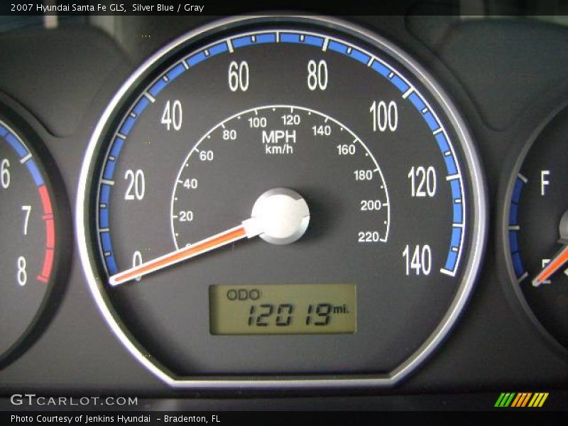 Silver Blue / Gray 2007 Hyundai Santa Fe GLS