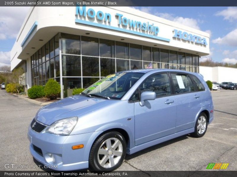 Ice Blue Metallic / Black 2005 Suzuki Aerio SX AWD Sport Wagon