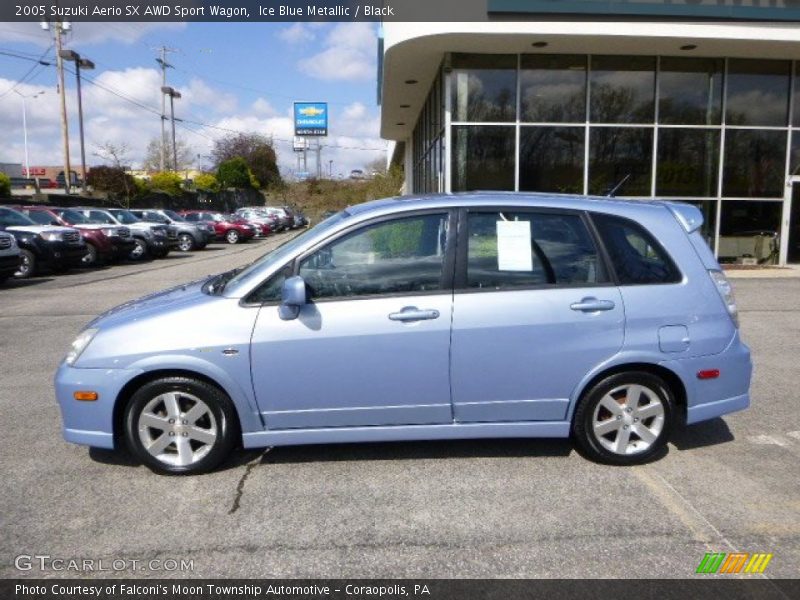 Ice Blue Metallic / Black 2005 Suzuki Aerio SX AWD Sport Wagon