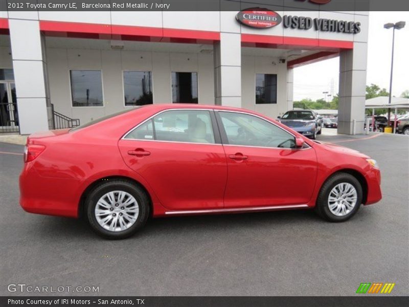 Barcelona Red Metallic / Ivory 2012 Toyota Camry LE