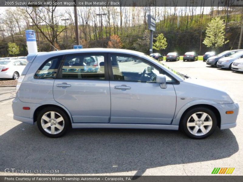 Ice Blue Metallic / Black 2005 Suzuki Aerio SX AWD Sport Wagon