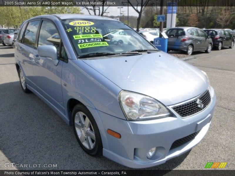 Ice Blue Metallic / Black 2005 Suzuki Aerio SX AWD Sport Wagon