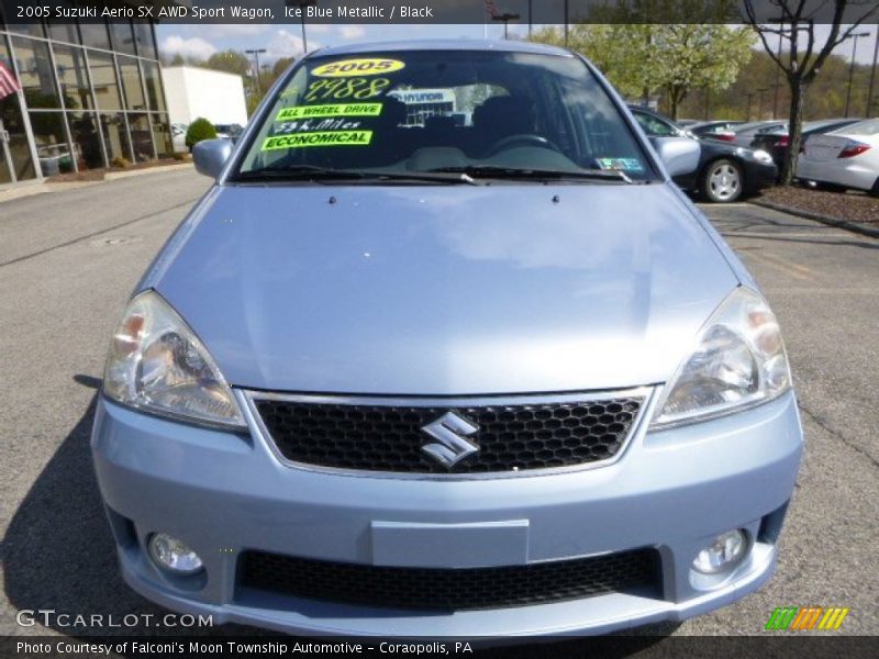Ice Blue Metallic / Black 2005 Suzuki Aerio SX AWD Sport Wagon