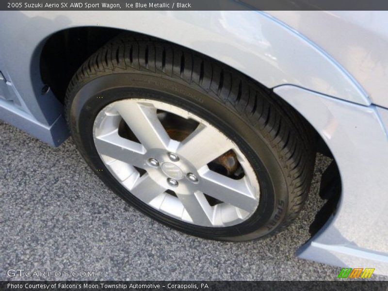 Ice Blue Metallic / Black 2005 Suzuki Aerio SX AWD Sport Wagon