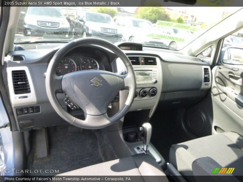 Ice Blue Metallic / Black 2005 Suzuki Aerio SX AWD Sport Wagon