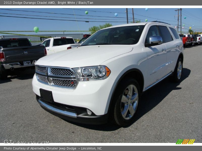 Bright White / Black/Tan 2013 Dodge Durango Citadel AWD
