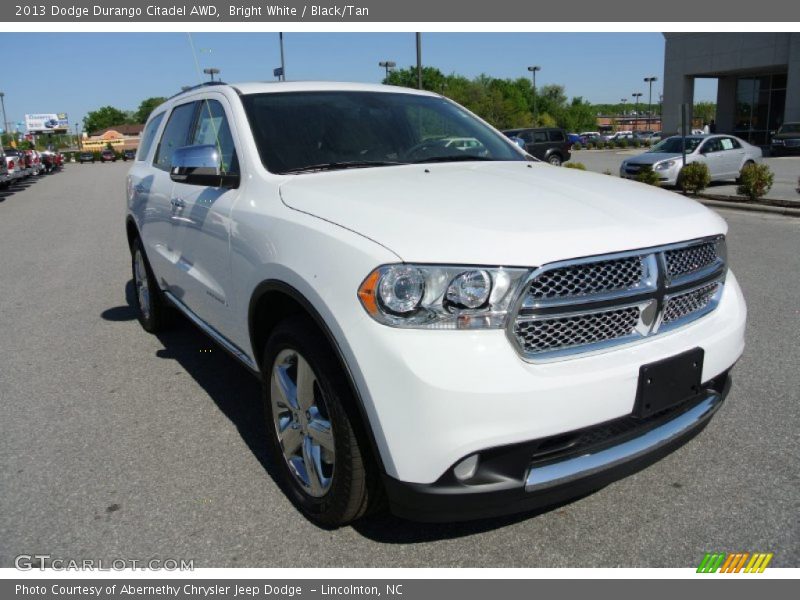 Bright White / Black/Tan 2013 Dodge Durango Citadel AWD