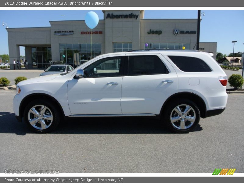 Bright White / Black/Tan 2013 Dodge Durango Citadel AWD
