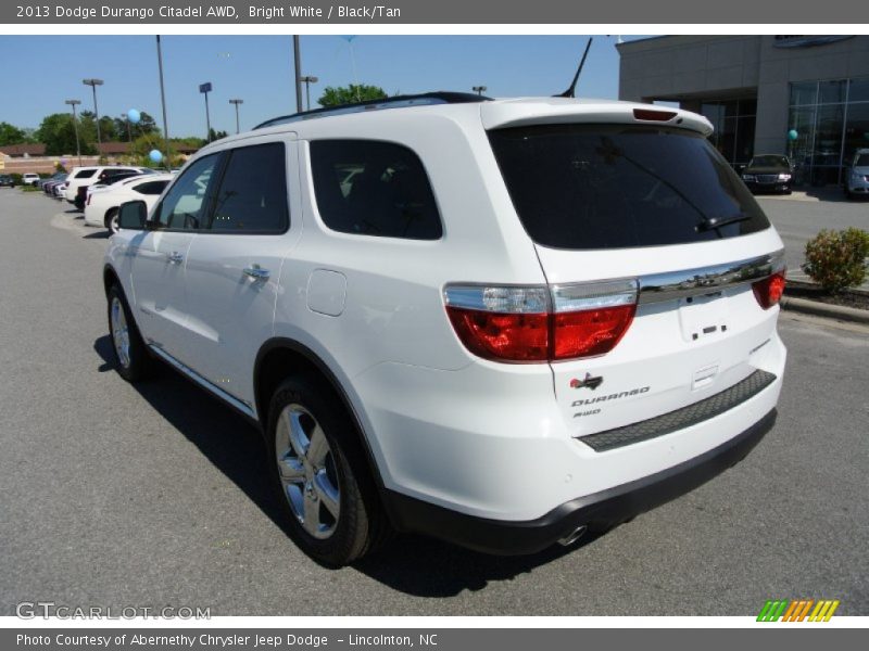 Bright White / Black/Tan 2013 Dodge Durango Citadel AWD