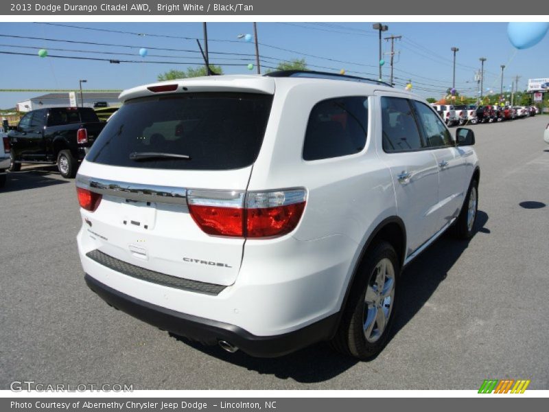Bright White / Black/Tan 2013 Dodge Durango Citadel AWD