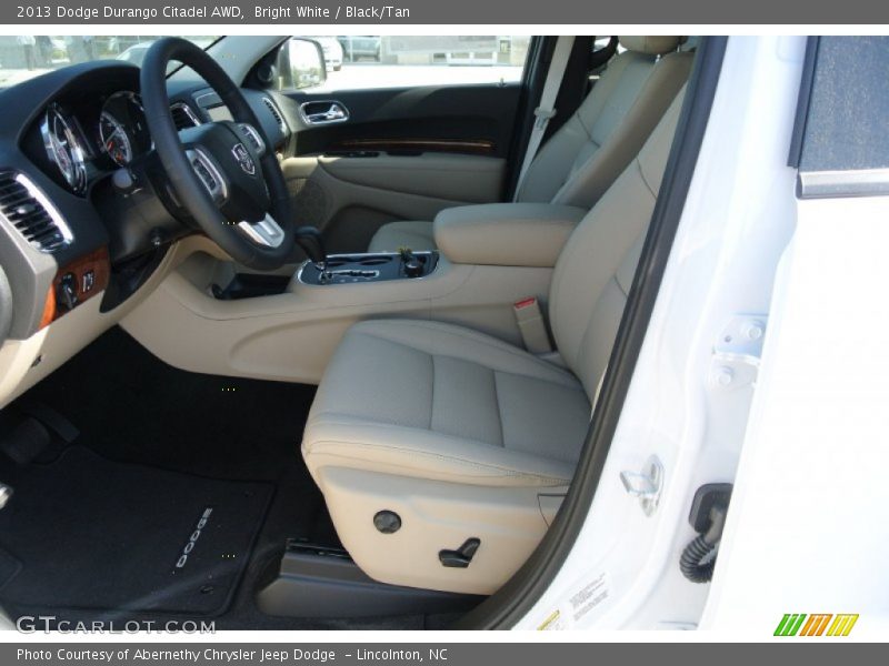 Bright White / Black/Tan 2013 Dodge Durango Citadel AWD