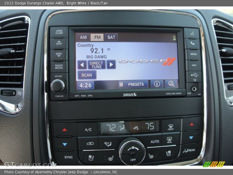 Bright White / Black/Tan 2013 Dodge Durango Citadel AWD