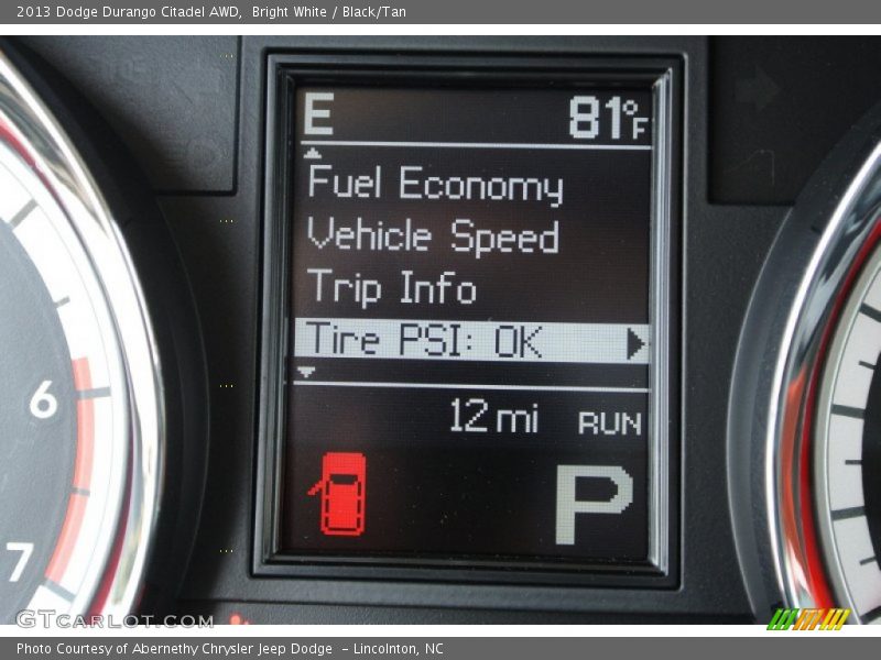 Bright White / Black/Tan 2013 Dodge Durango Citadel AWD