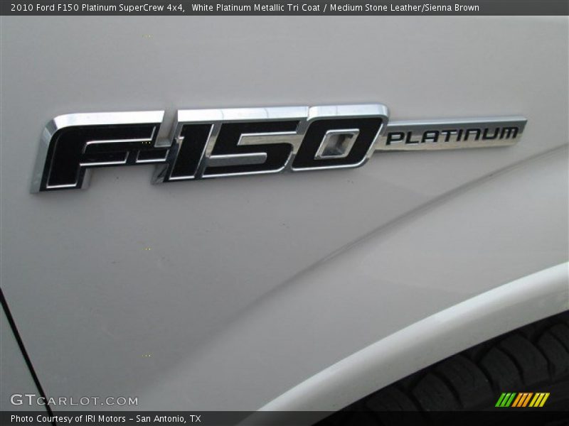 White Platinum Metallic Tri Coat / Medium Stone Leather/Sienna Brown 2010 Ford F150 Platinum SuperCrew 4x4