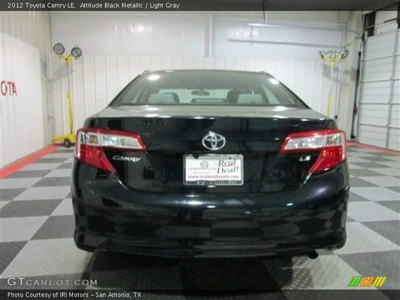 Attitude Black Metallic / Light Gray 2012 Toyota Camry LE