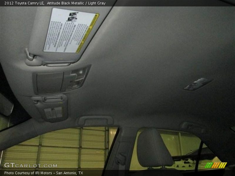 Attitude Black Metallic / Light Gray 2012 Toyota Camry LE
