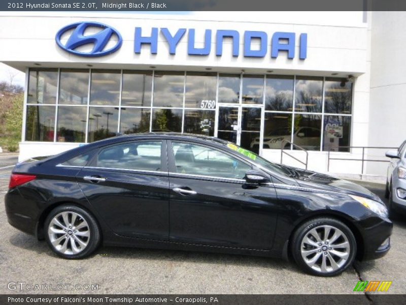 Midnight Black / Black 2012 Hyundai Sonata SE 2.0T