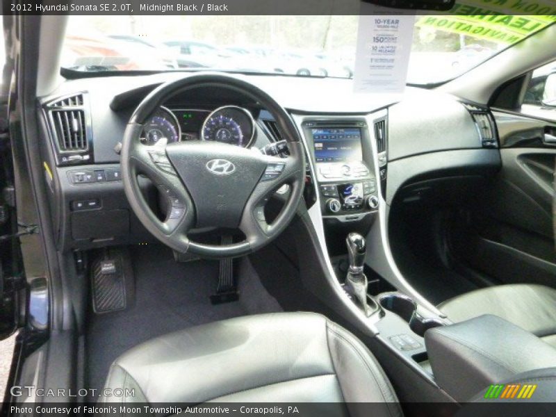 Midnight Black / Black 2012 Hyundai Sonata SE 2.0T
