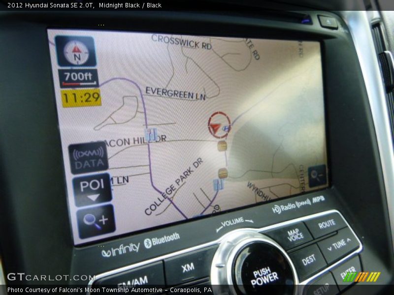 Midnight Black / Black 2012 Hyundai Sonata SE 2.0T