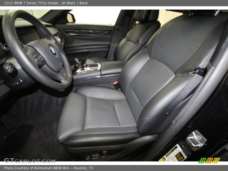 Front Seat of 2012 7 Series 750Li Sedan