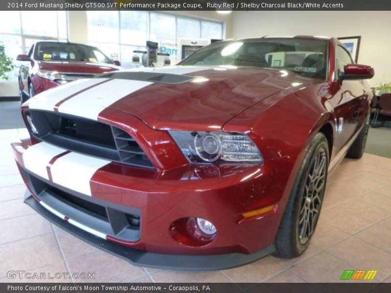 Ruby Red / Shelby Charcoal Black/White Accents 2014 Ford Mustang Shelby GT500 SVT Performance Package Coupe