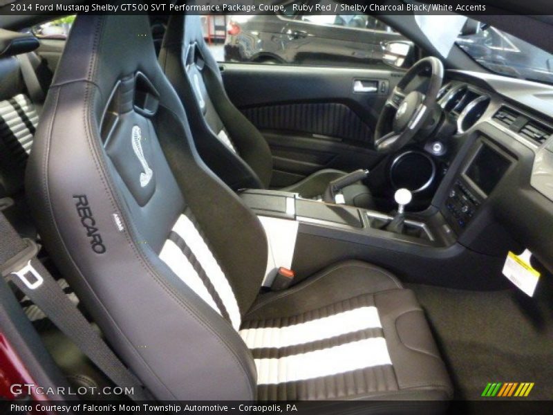  2014 Mustang Shelby GT500 SVT Performance Package Coupe Shelby Charcoal Black/White Accents Interior