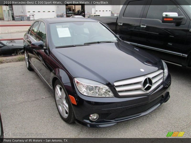 Capri Blue Metallic / Grey/Black 2010 Mercedes-Benz C 300 Sport 4Matic