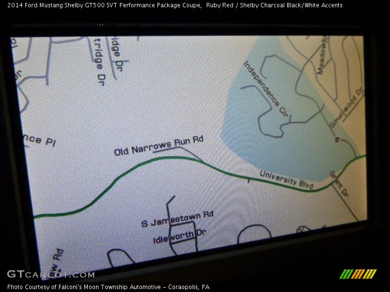 Navigation of 2014 Mustang Shelby GT500 SVT Performance Package Coupe