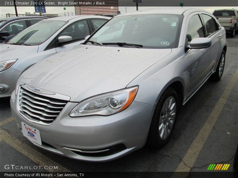 Bright Silver Metallic / Black 2012 Chrysler 200 LX Sedan