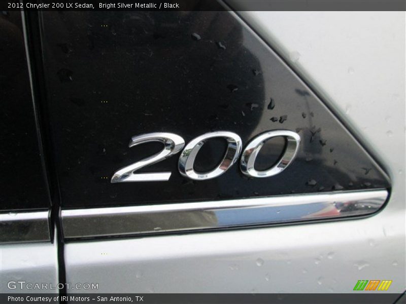 Bright Silver Metallic / Black 2012 Chrysler 200 LX Sedan