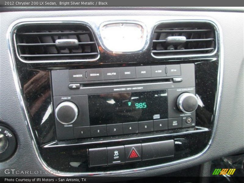 Bright Silver Metallic / Black 2012 Chrysler 200 LX Sedan