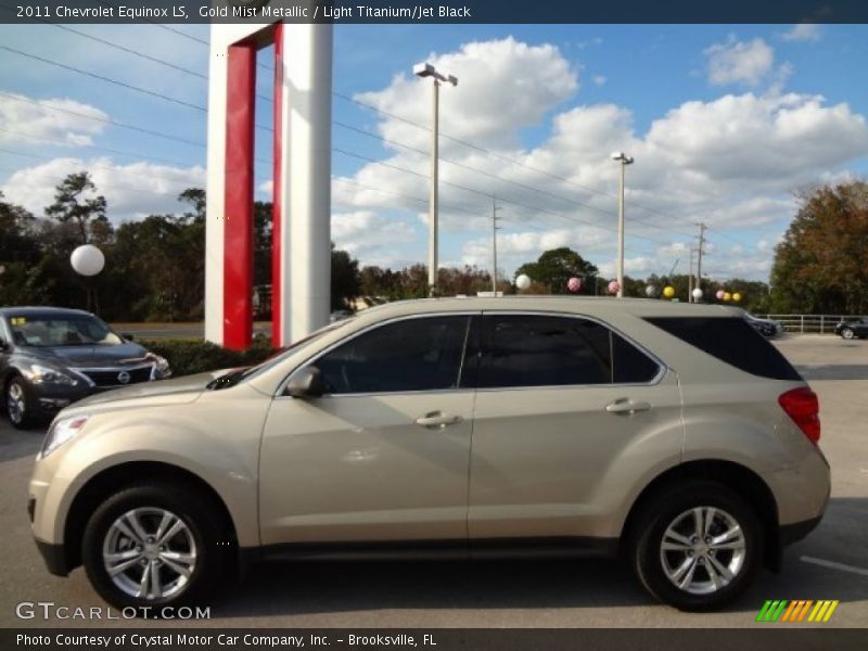 Gold Mist Metallic / Light Titanium/Jet Black 2011 Chevrolet Equinox LS